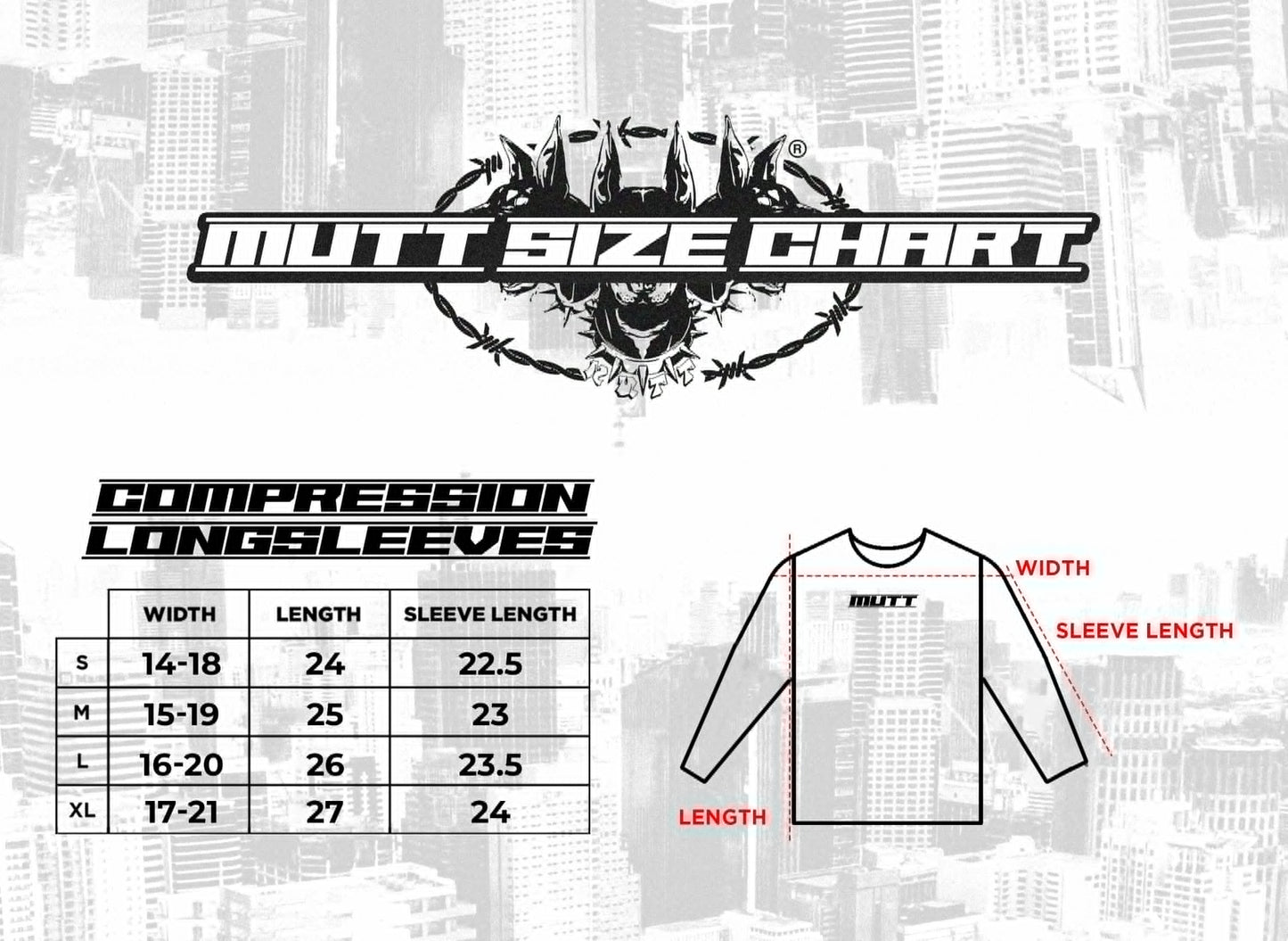 MUTT Long Sleeve Compression (White)