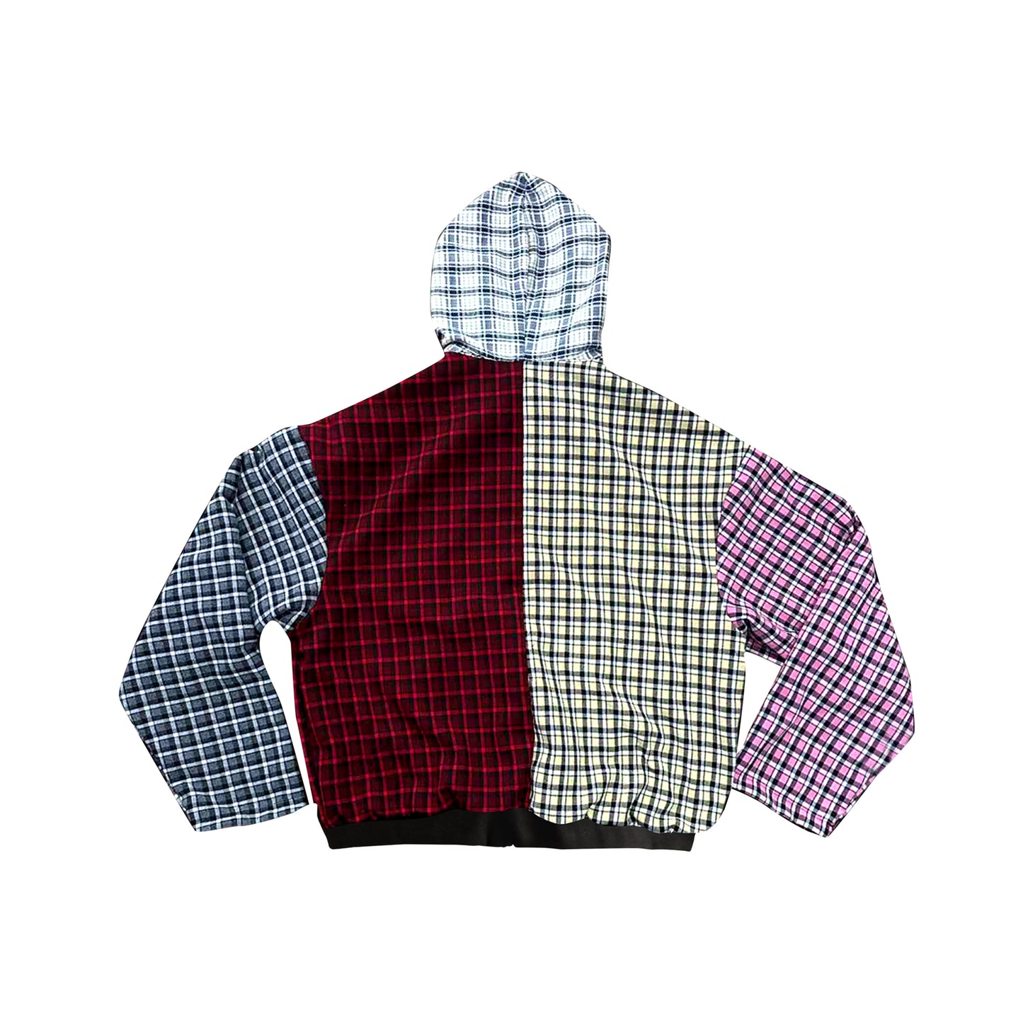MUTT PATCHWORK PLAID HOODIE