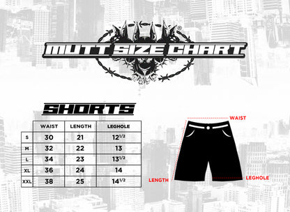 MUTT "CERBERUS" DENIM JORTS