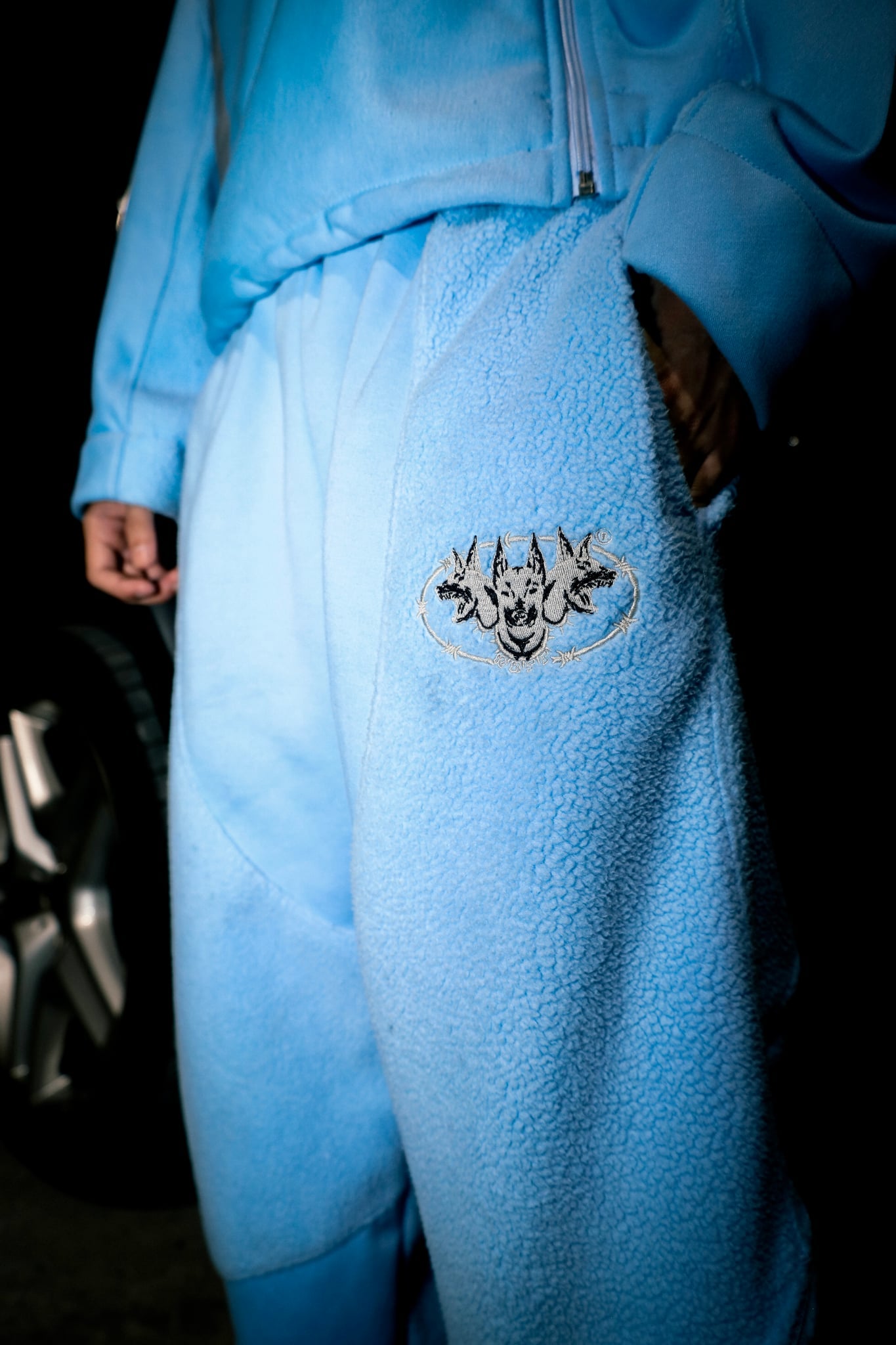 MUTT FLEECE PANTS BLUE