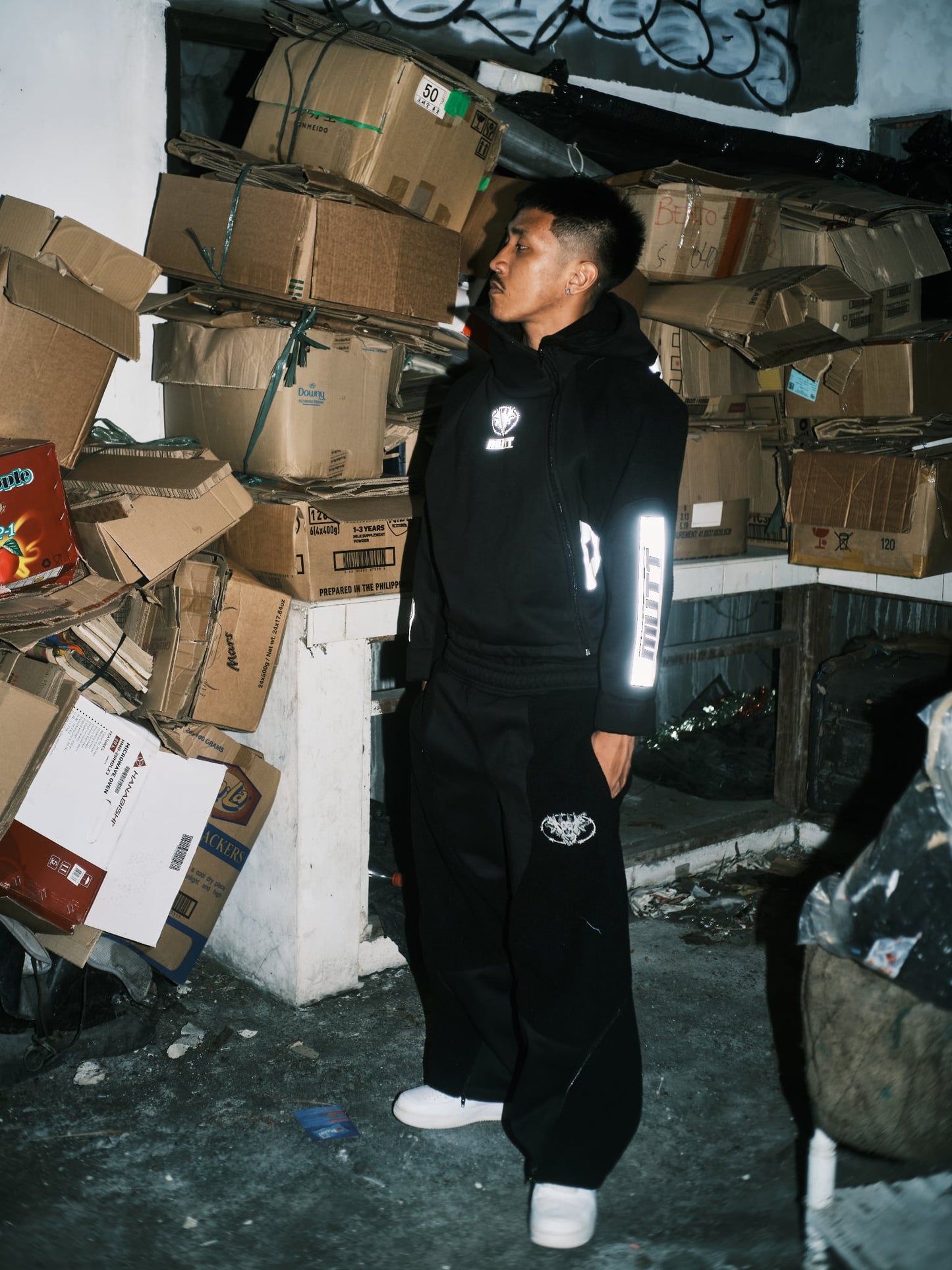 MUTT FLEECE PANTS BLACK